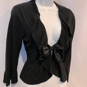 Sweet or sexy!? Short cardigan with satin tie front!